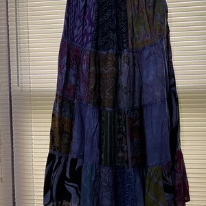 Bohemian Patchwork Maxi Skirt - Purple Multi one size fits M-xl. Make an offer